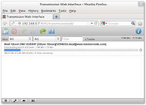 Interfase web de transmission